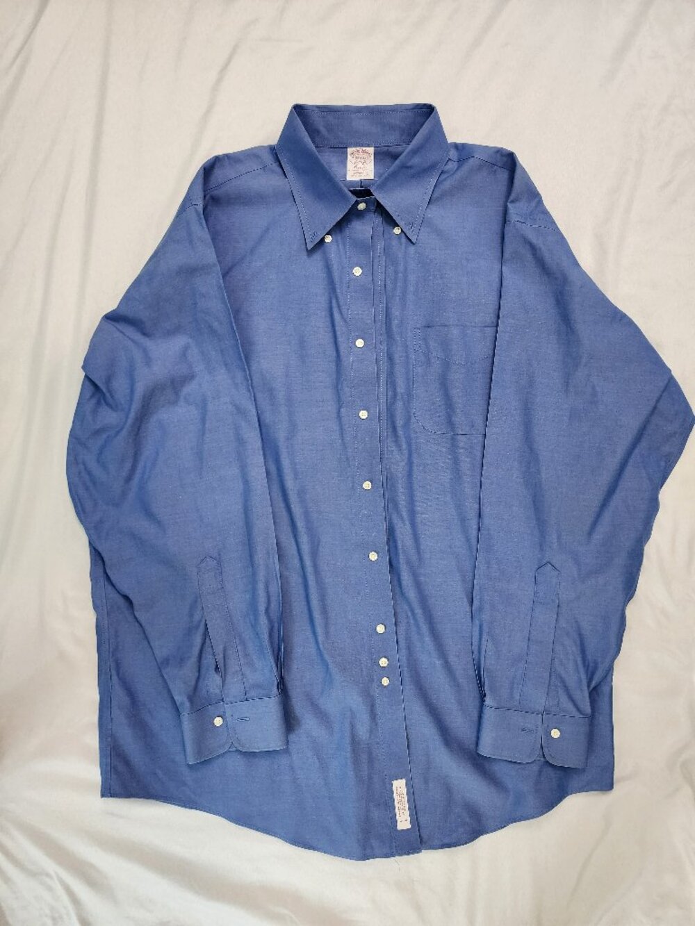 Brooks Brothers 1818 Classic Fit Supima Cotton Button Down Dress Shirt 17.5 35